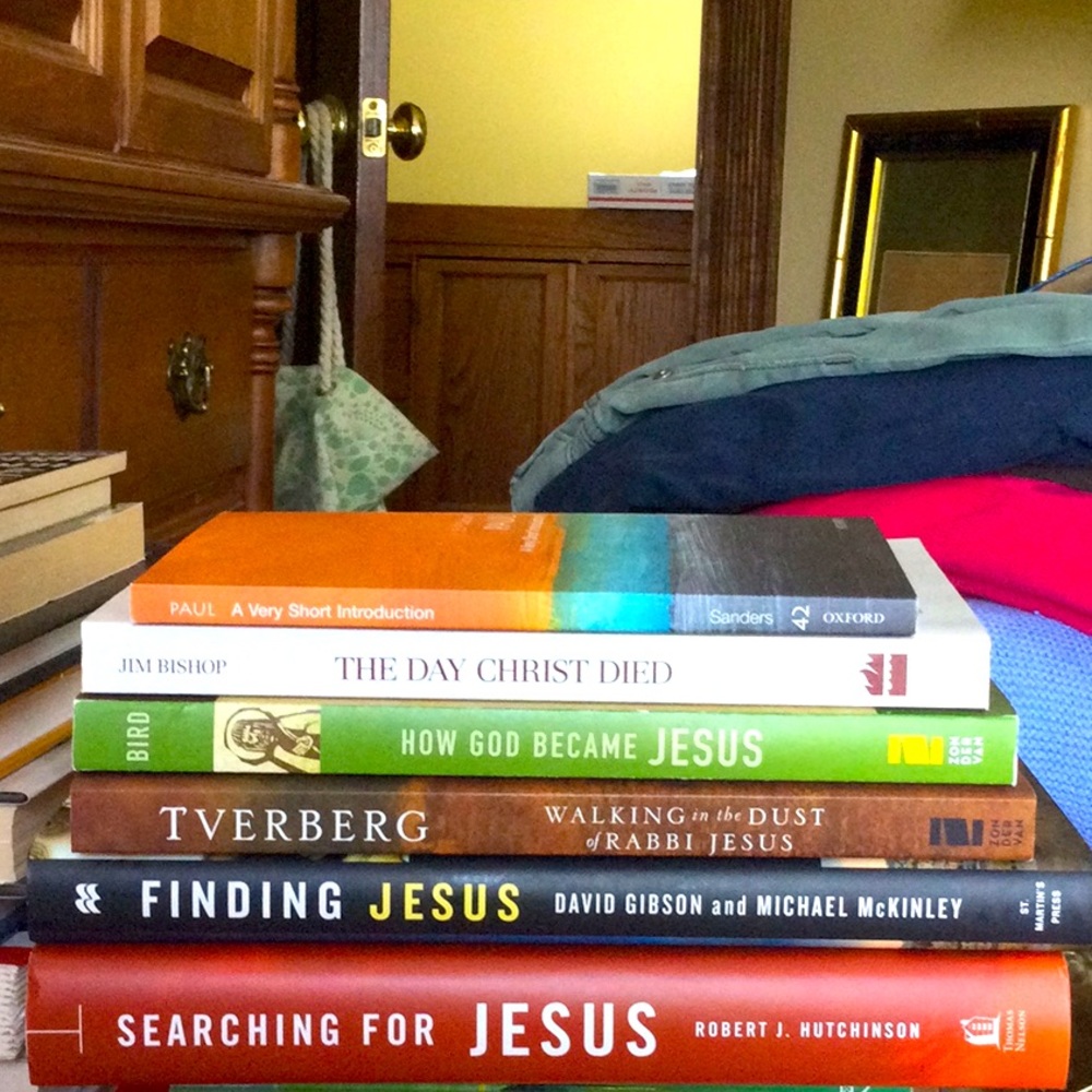 curated stack of 6 books:  Christianity